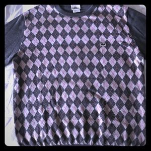 Lacoste men sweater crew neck coolmax 100% coton